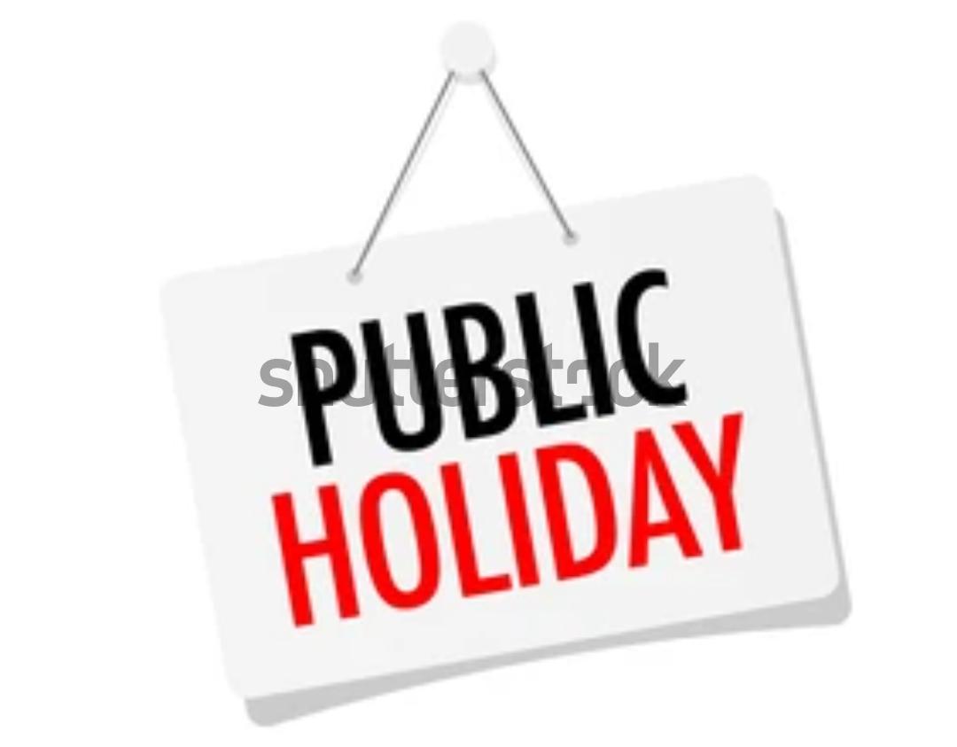 PUBLIC HOLIDAY BY FG